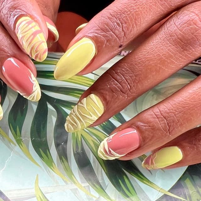 4for3 med/long structured gel mani at Oh-HoneyournailsLLC™️ in Willoughby, OH